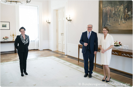 Maria Todtenhaupt mit dem Bundespräsidenten